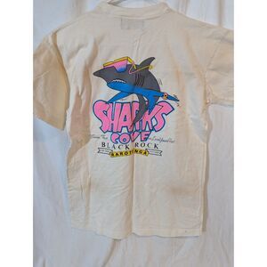 Vintage Single Stitched Wishbone Travel T-Shirt Cook Islands L Tourist Tee
